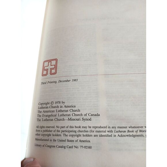 Lutheran Book of Worship Minister’s Desk Edition 1978 Third Printing 1983 - Picture 3 of 4